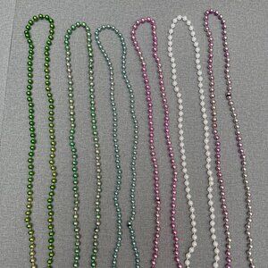 6 pack beaded decorative necklace and sweater necklace bunlde